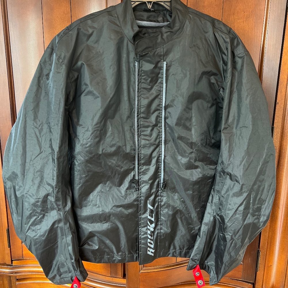 JOE ROCKET Black Motorcycle MOTO Jacket & Quilted Liner Size Tall Large